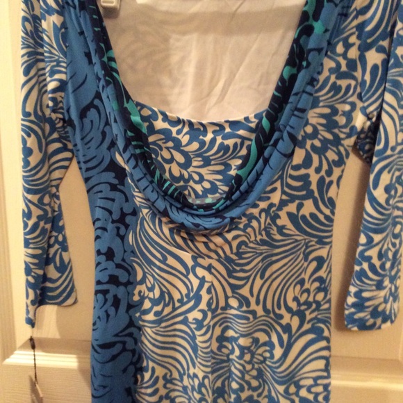 Muse blue multi dress - Picture 4 of 8